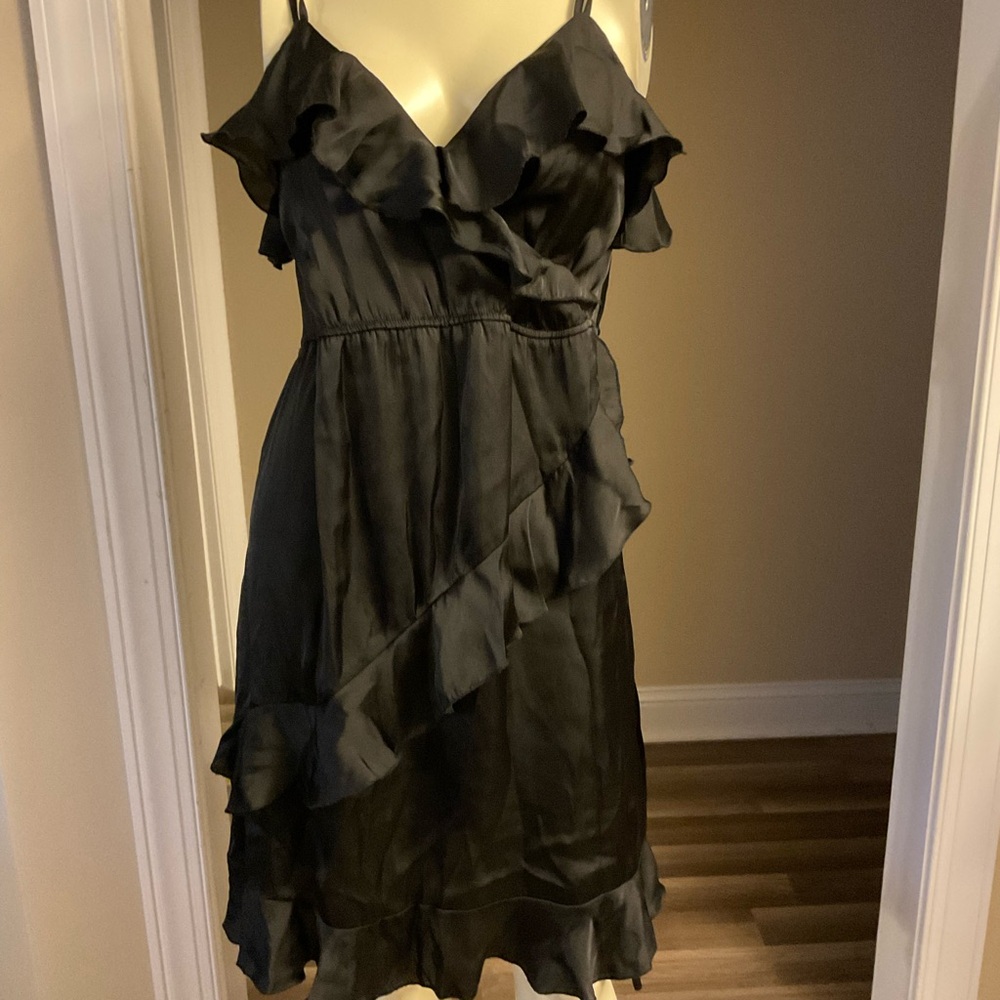 Esley Elegant Black Asymmetrical Dress